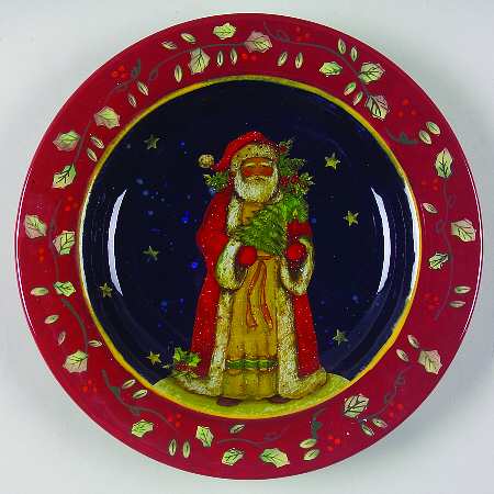 Victorian Santa Dessert/Pie Plate
