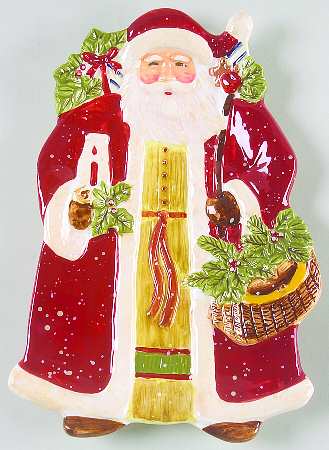 Victorian Santa Figural Candy Plate