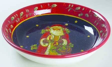 Victorian Santa 9" Individual Pasta Bowl