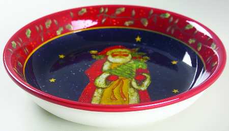 Victorian Santa 9" Individual Pasta Bowl