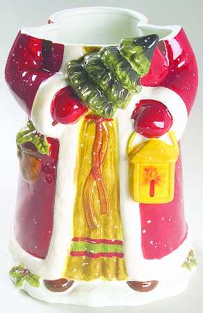 Victorian Santa Figural Cookie Jar No Lid