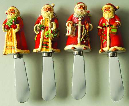 Victorian Santa Individual Spreader - Set of 4 Motifs