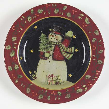 Victorian Snowman Dessert/Pie Plate
