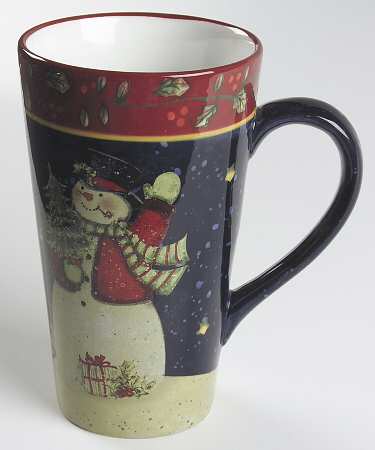 Victorian Snowman Latte Mug