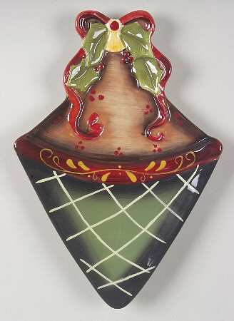 Ribbons & Bells Figural Candy Plate