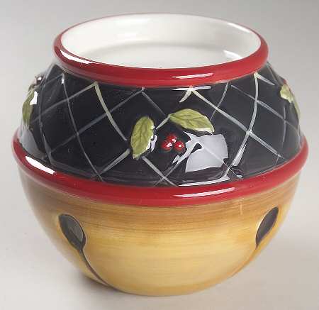 Ribbons & Bells 4" Pillar Candleholder