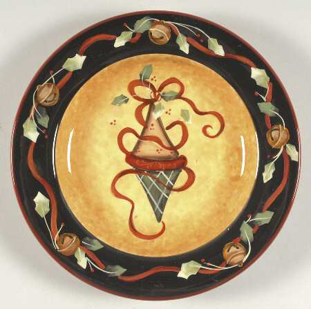 Ribbons & Bells Dessert/Pie Plate