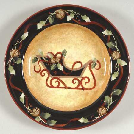 Ribbons & Bells Dessert/Pie Plate