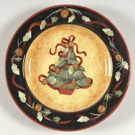 Ribbons & Bells Dessert/Pie Plate