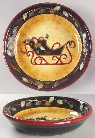 Ribbons & Bells 9" Individual Pasta Bowl