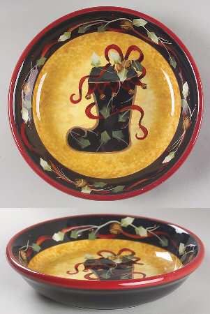 Ribbons & Bells 9" Individual Pasta Bowl