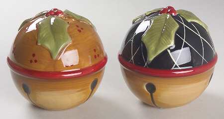 Ribbons & Bells Figural Salt & Pepper Set