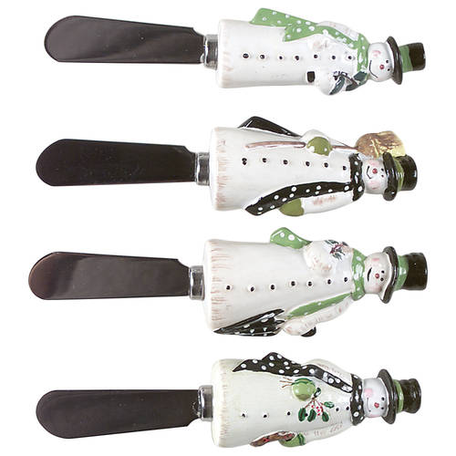 Folk Snowman Individual Spreader - Set of 4 Motifs