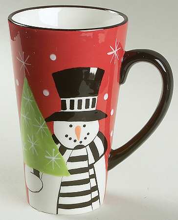 Holiday Snowman Latte Mug