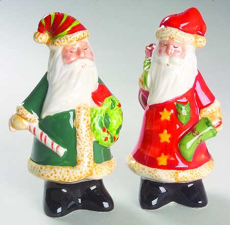 Midnight Santa Figural Salt & Pepper Set