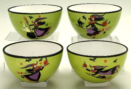 Enchanted Halloween Individual Ice Cream Dish - Set of 4 Motifs