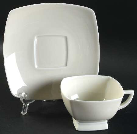 Prelude Ivory Footed Cup & Saucer Set