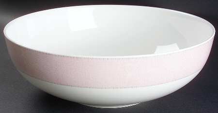 Pink Stencil 10" Round Vegetable Bowl