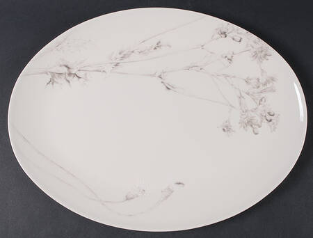 Thistle 14" Oval Serving Platter by Calvin Klein