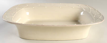 Meridian Cream 16" Rectangular Baker