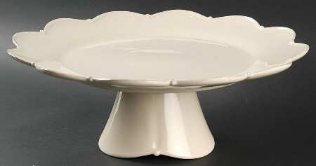 Meridian Cream 14" Diameter Pedestal Cake Stand