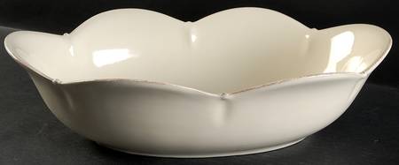 Meridian Cream 14" Large Oval Salad Serving Bowl
