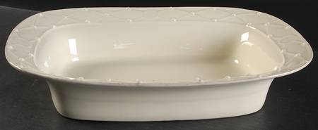 Meridian Cream 14" Rectangular Baker