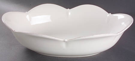 Meridian White 14" Large Oval Salad Serving Bowl