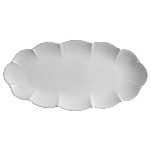 Meridian White 15" Oval Tray