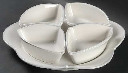 Meridian White 5-Piece Hors d'Oeuvres Set