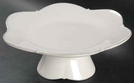 Meridian White 9" Diameter Pedestal Cake Stand