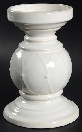 Meridian White 6" Pillar Candleholder