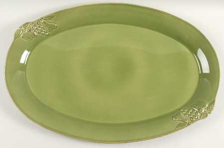 Madeira Harvest (Moss Green) 21" Oval Serving Platter
