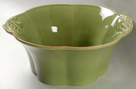 Madeira Harvest (Moss Green) 10" Large Salad Serving Bowl