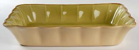 Autumn Waves Celery (Green) 13"  Rectangular Baker