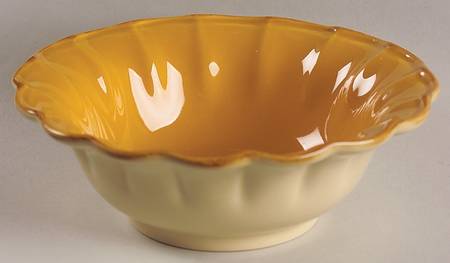 Autumn Waves Honey (Yellow) Fruit/Dessert (Sauce) Bowl