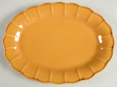 Autumn Waves Honey (Yellow) 11" Oval Serving Platter