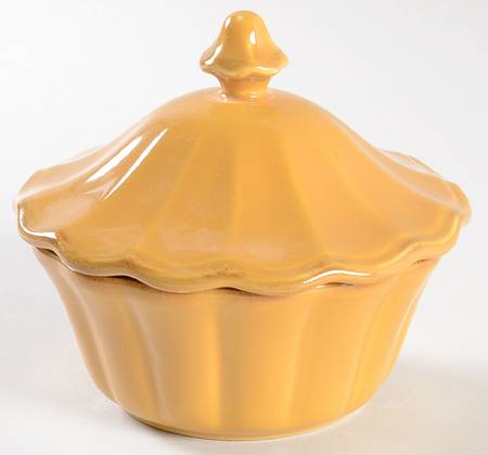 Autumn Waves Honey (Yellow) Sugar Bowl & Lid