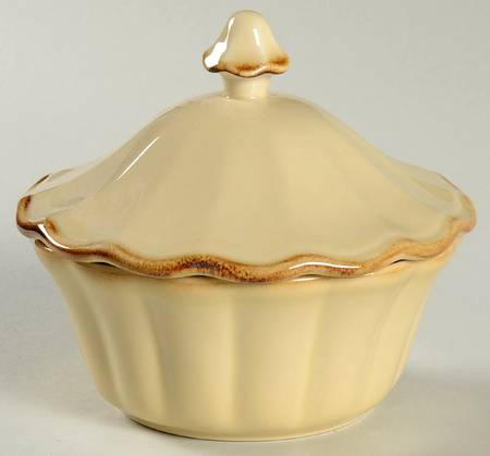 Autumn Waves Oatmeal (Cream) Sugar Bowl & Lid