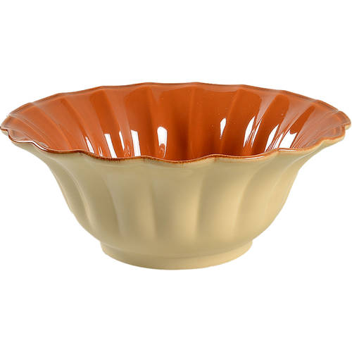 Autumn Waves Pumpkin (Orange) 10" Large Salad Serving Bowl