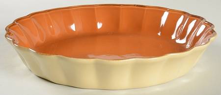 Autumn Waves Pumpkin (Orange) 11" Pie Baking Plate