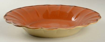 Autumn Waves Pumpkin (Orange) 9" Individual Pasta Bowl