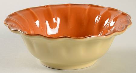 Autumn Waves Pumpkin (Orange) Fruit/Dessert (Sauce) Bowl