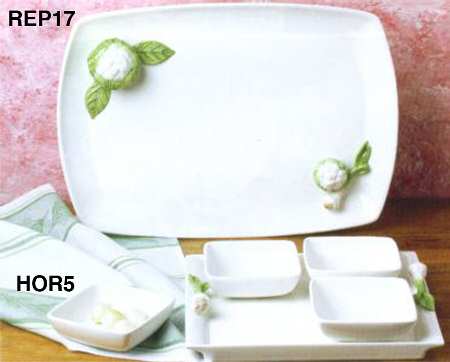Blanc de Blanc 17" Rectangular Serving Platter