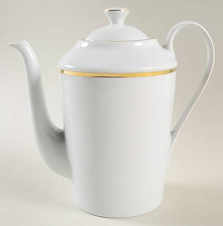 Albi (Gold Trim) Coffee Pot & Lid