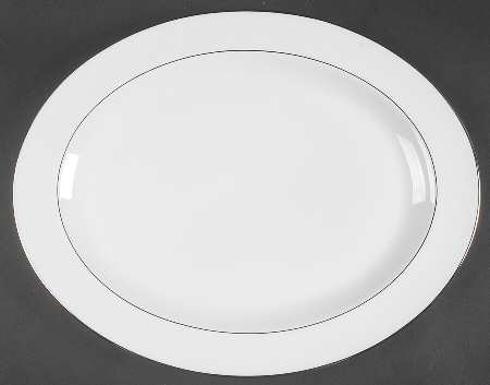 Albi (Platinum Trim) 15" Oval Serving Platter