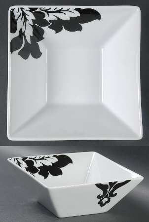 Whiteware Black and White Soup/Cereal Bowl