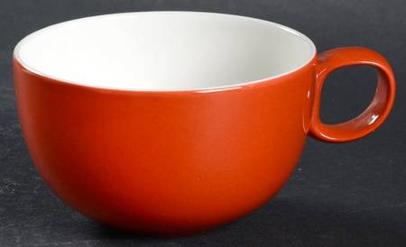 Cinnabar Floral Flat Cup