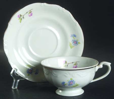 Margaret Footed Cup & Saucer Set