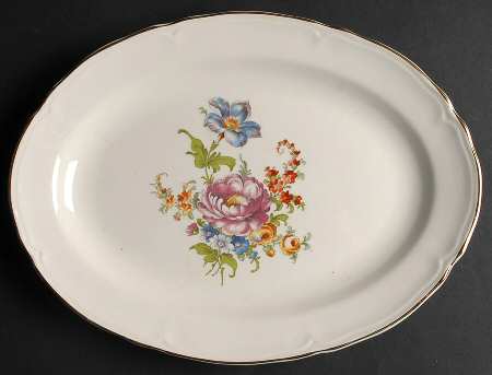 Lotus 11" Oval Serving Platter